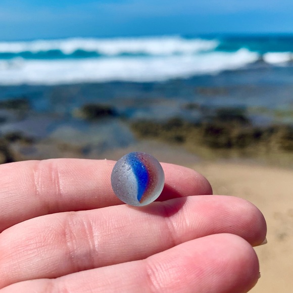 Caribbean Marble Seaglass Necklace - Picture 9 of 9